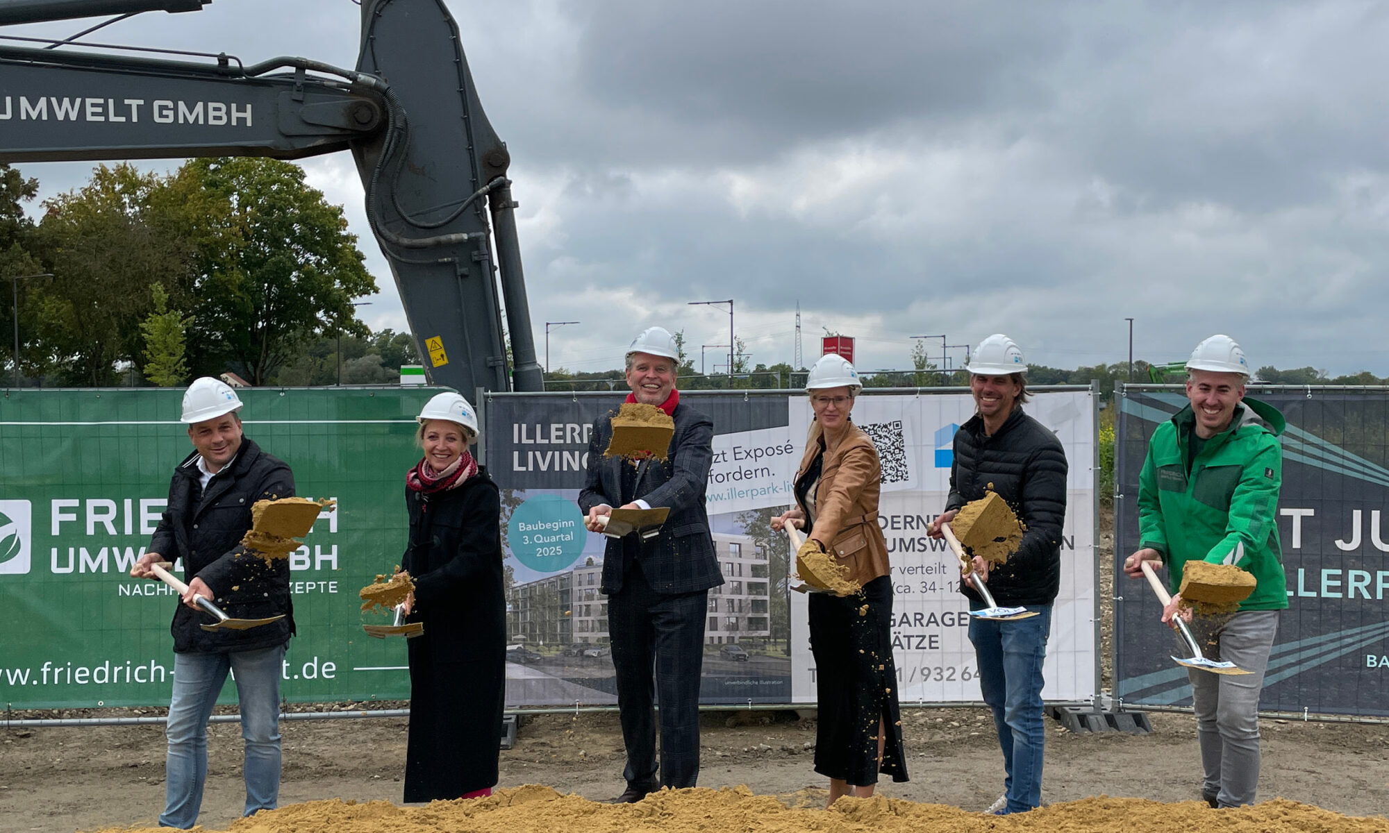 Spatenstich Illerpark Living Neu-Ulm Ludwigsfeld VÖLK Immobilien