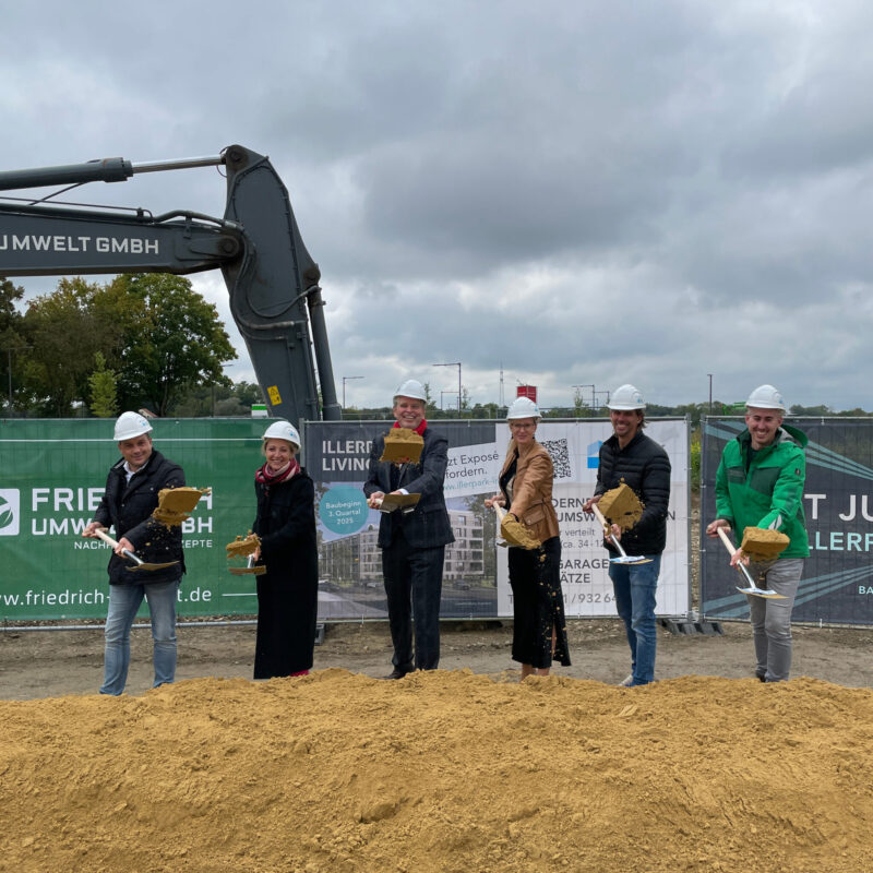 Spatenstich Illerpark Living Neu-Ulm Ludwigsfeld VÖLK Immobilien