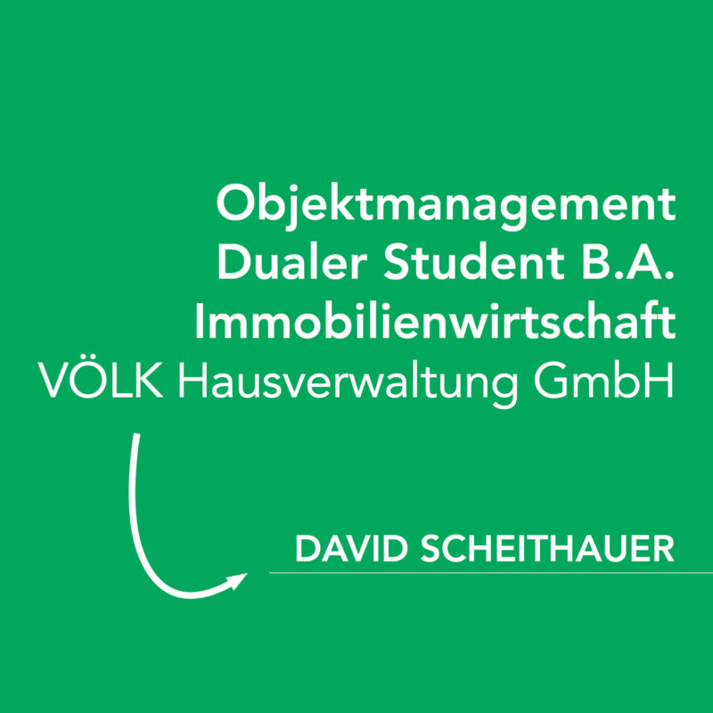 Dualer Student Studiengang B.A. Immobilienwirtschaft Objektmanagement VÖLK Hausverwaltung